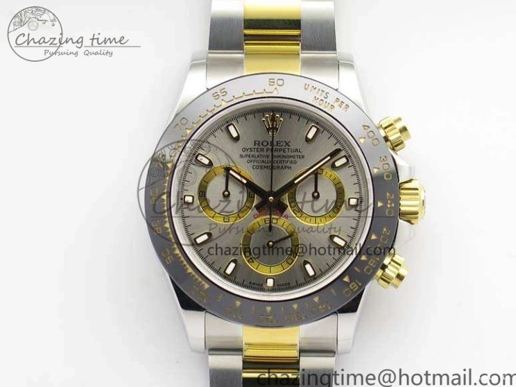 1231 WellDesigned Daytona SS YG Ceramic Bezel JH Best Edition Sliver Gray Dial On SS YG Bracelet A 3532